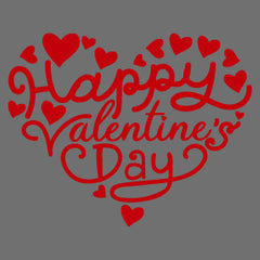 Happy Valentine’s Day Heart Typography Design