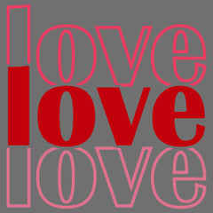 Love Typography Design – Stacked Valentine Love Graphic