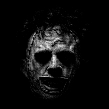 Leather Face - Halftone DTF Transfer