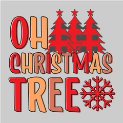 Oh Christmas Tree DTFm Transfer - Buffalo Plaid Holiday Design