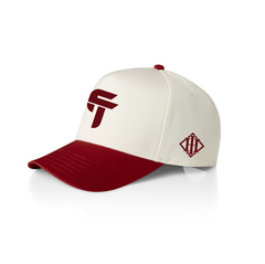 Family Ties Two-Tone Snapback Hat – Natural/Cardinal