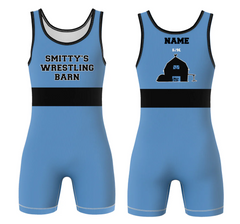 Smitty's Wrestling Barn Sublimated Men's Singlet - Blue/Black/Red