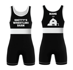 Smitty's Wrestling Barn Sublimated Men's Singlet - Blue/Black/Red