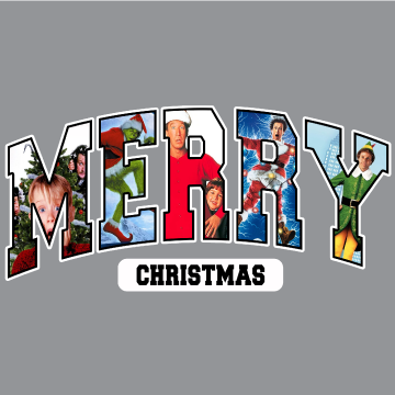 Merry Christmas Movies DTF Transfer - Classic Holiday Film Design