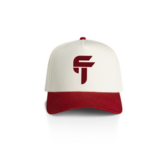 Family Ties Two-Tone Snapback Hat – Natural/Cardinal