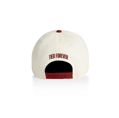 Family Ties Two-Tone Snapback Hat – Natural/Cardinal