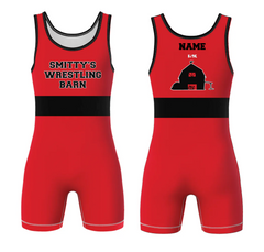 Smitty's Wrestling Barn Sublimated Men's Singlet - Blue/Black/Red