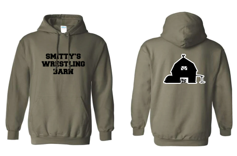 Smitty's Wrestling Barn Cotton Hoodie - Army Green