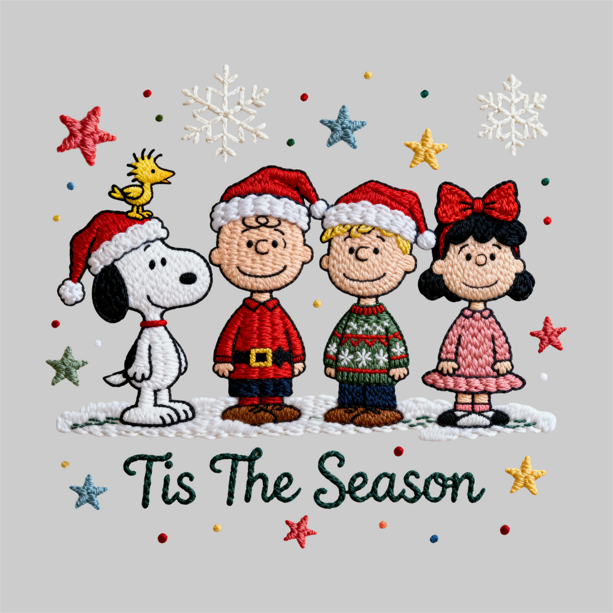 Tis The Season DTF Transfer - Classic Holida Cartoon Design